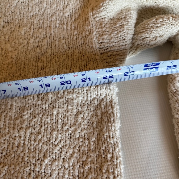 V-Neck Boucle Sweater FP Style Ivory, Soft, Natural, Relaxed,Womens L - Picture 6 of 6